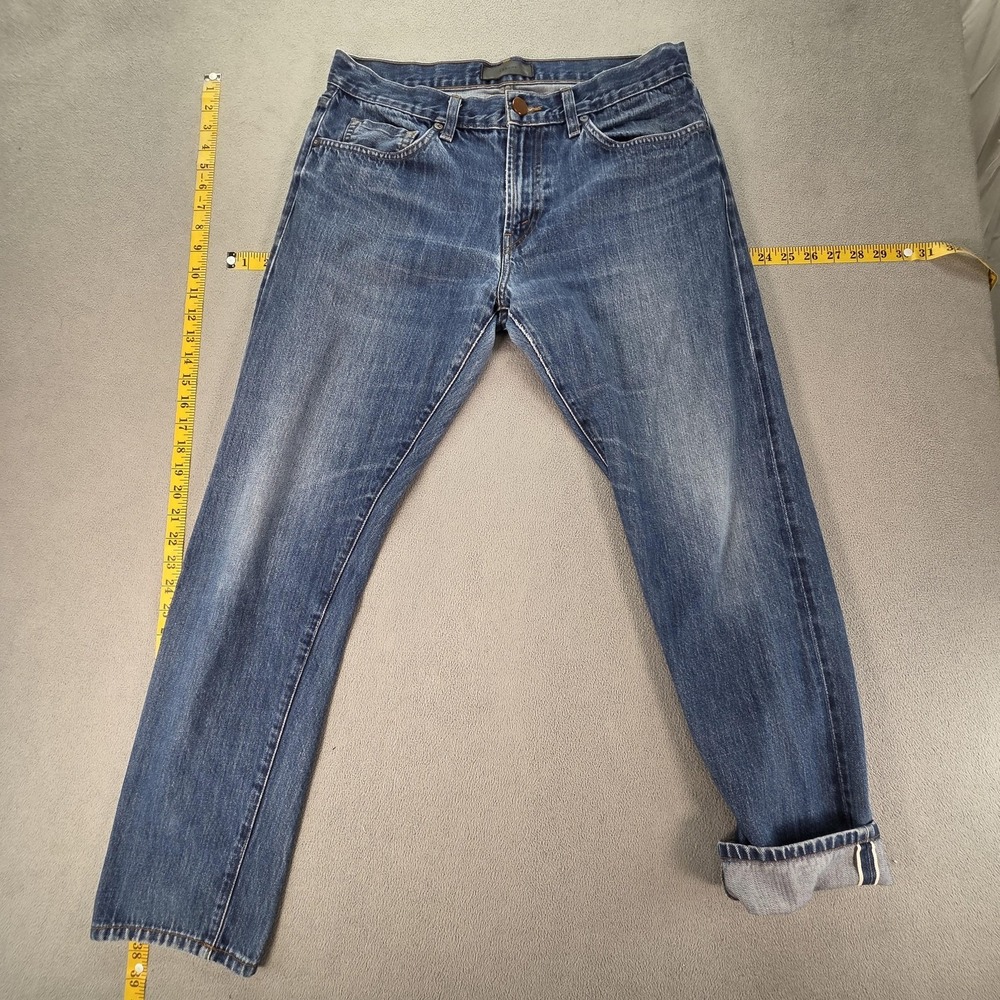 J Brand Jeans Mens Selvedge Blue Med Wash Whiskers Slim‎ Fits 31x28